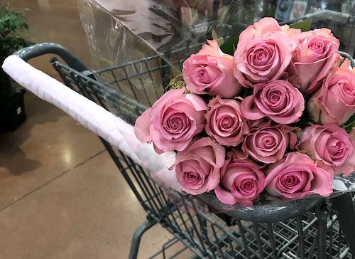 Shopping Cart with Roses